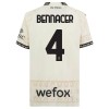 Maillot de Supporter AC Milan Ismael Bennacer 4 Quatrième 2023-24 Blanche Pour Homme